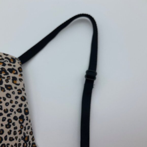 Victorias Secret Sz 32D Bra Leopard Print Plunge Push-Up - Picture 7 of 8